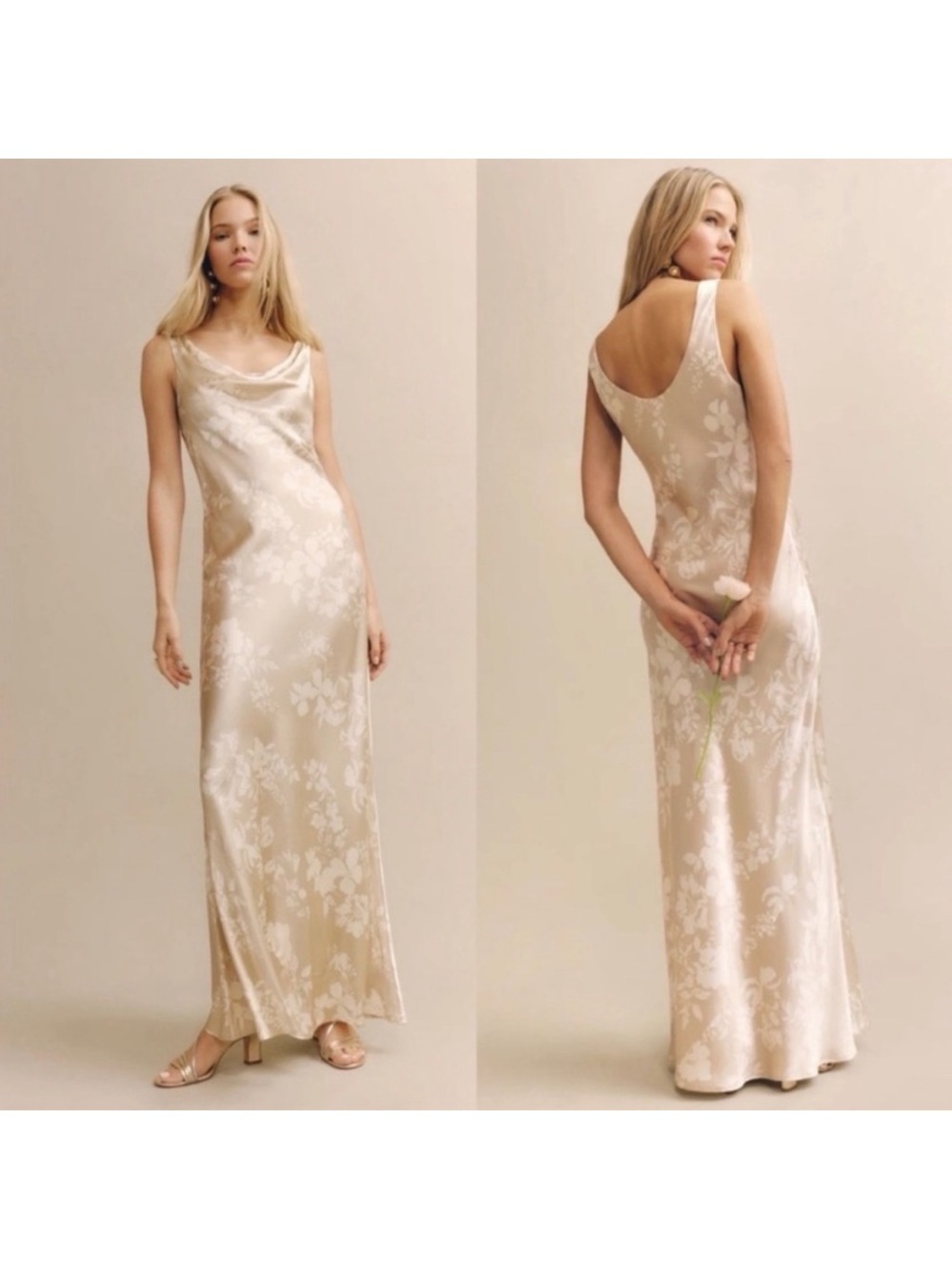 Reformation Annabelle Silk Dress in sable